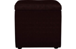HOME Faux Leather Storage Cube - Brown